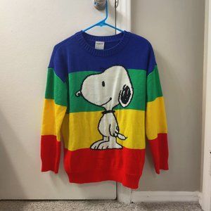 Rainbow Snoopy Sweater | Women's Size Med